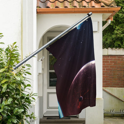 Cosmic Space Print Polyester Flag