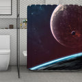 Cosmic Space Print Polyester Shower Curtain