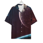 Cosmic Space Print Rayon Hawaiian Shirt