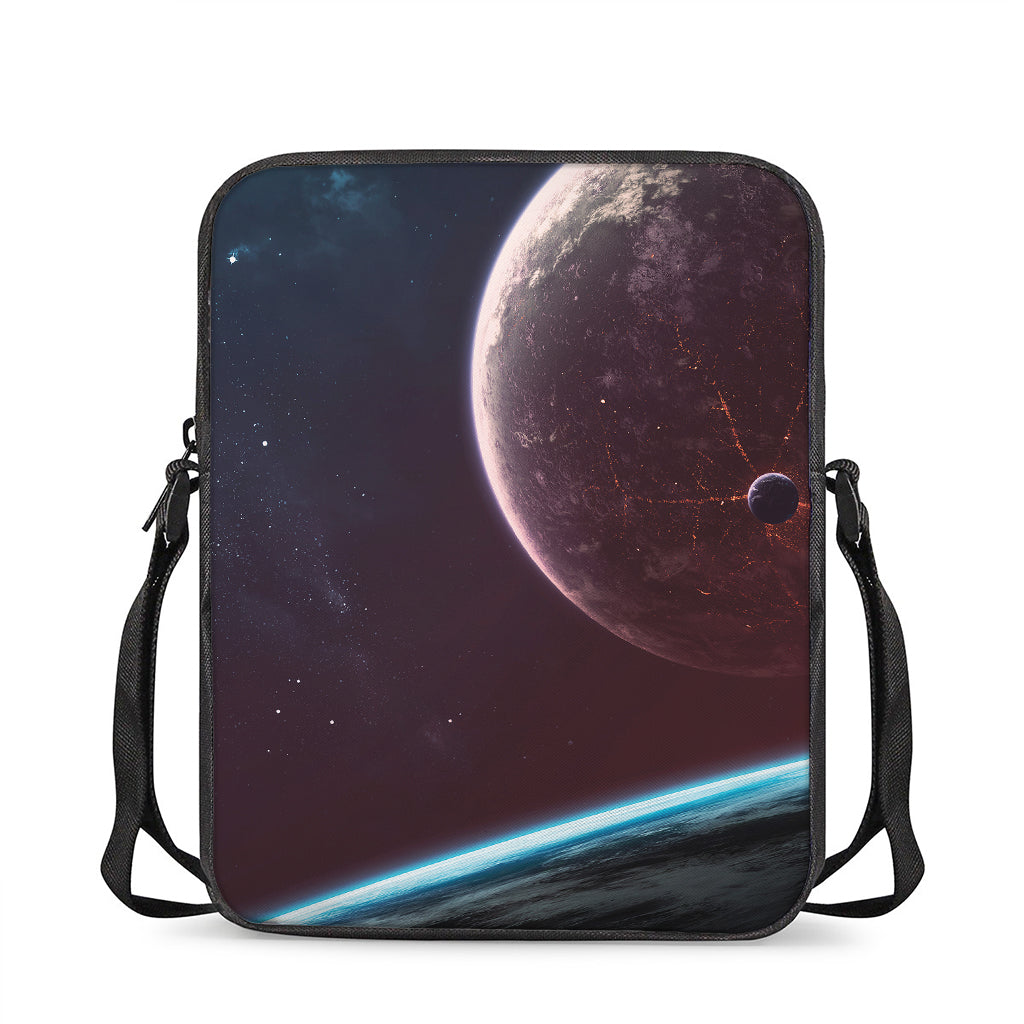 Cosmic Space Print Rectangular Crossbody Bag
