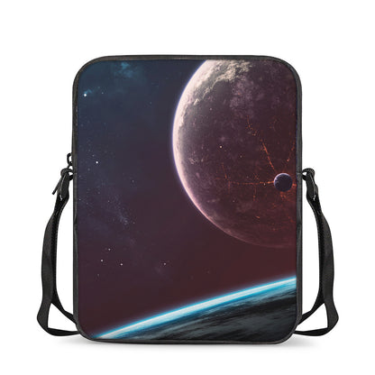 Cosmic Space Print Rectangular Crossbody Bag