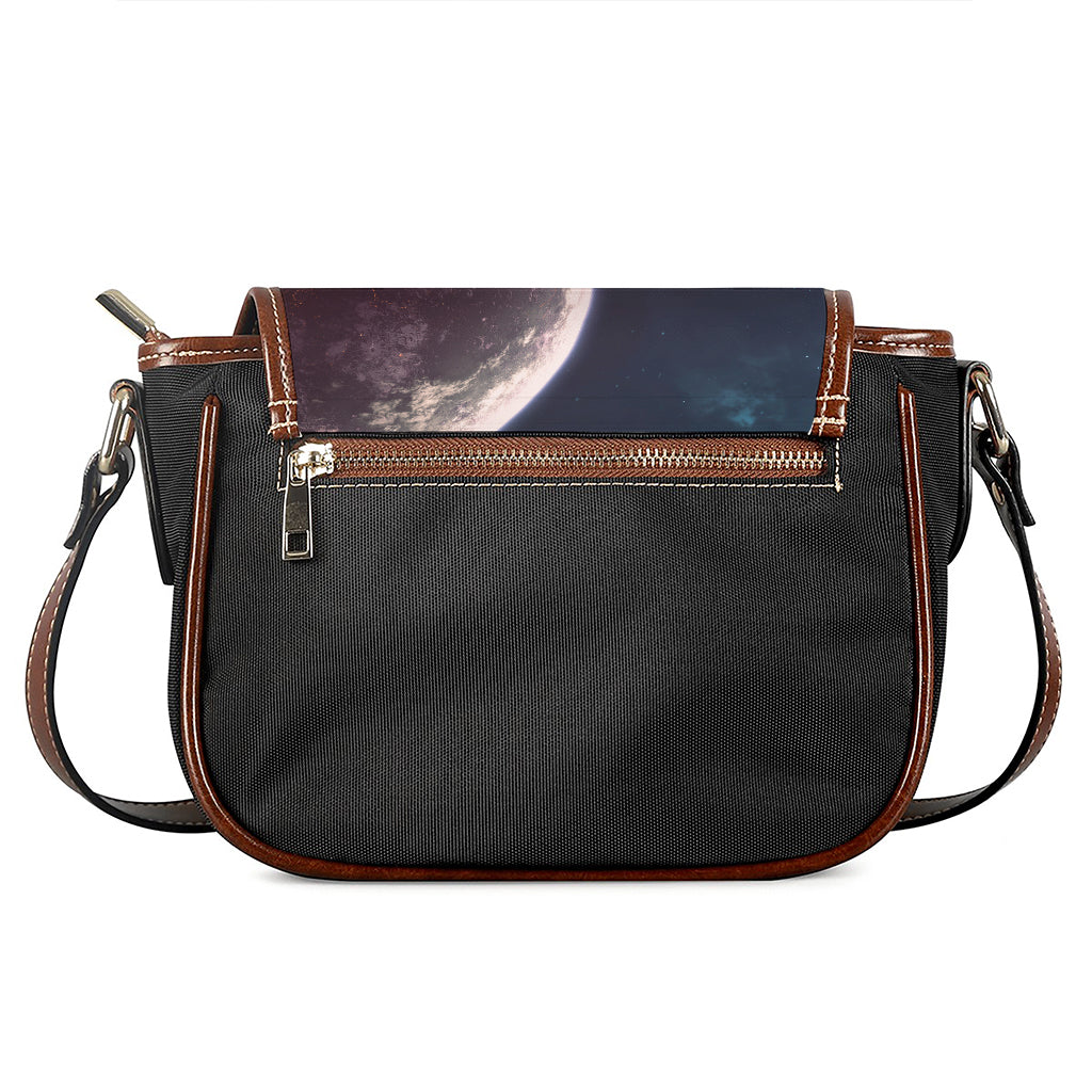 Cosmic Space Print Saddle Bag