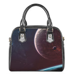 Cosmic Space Print Shoulder Handbag
