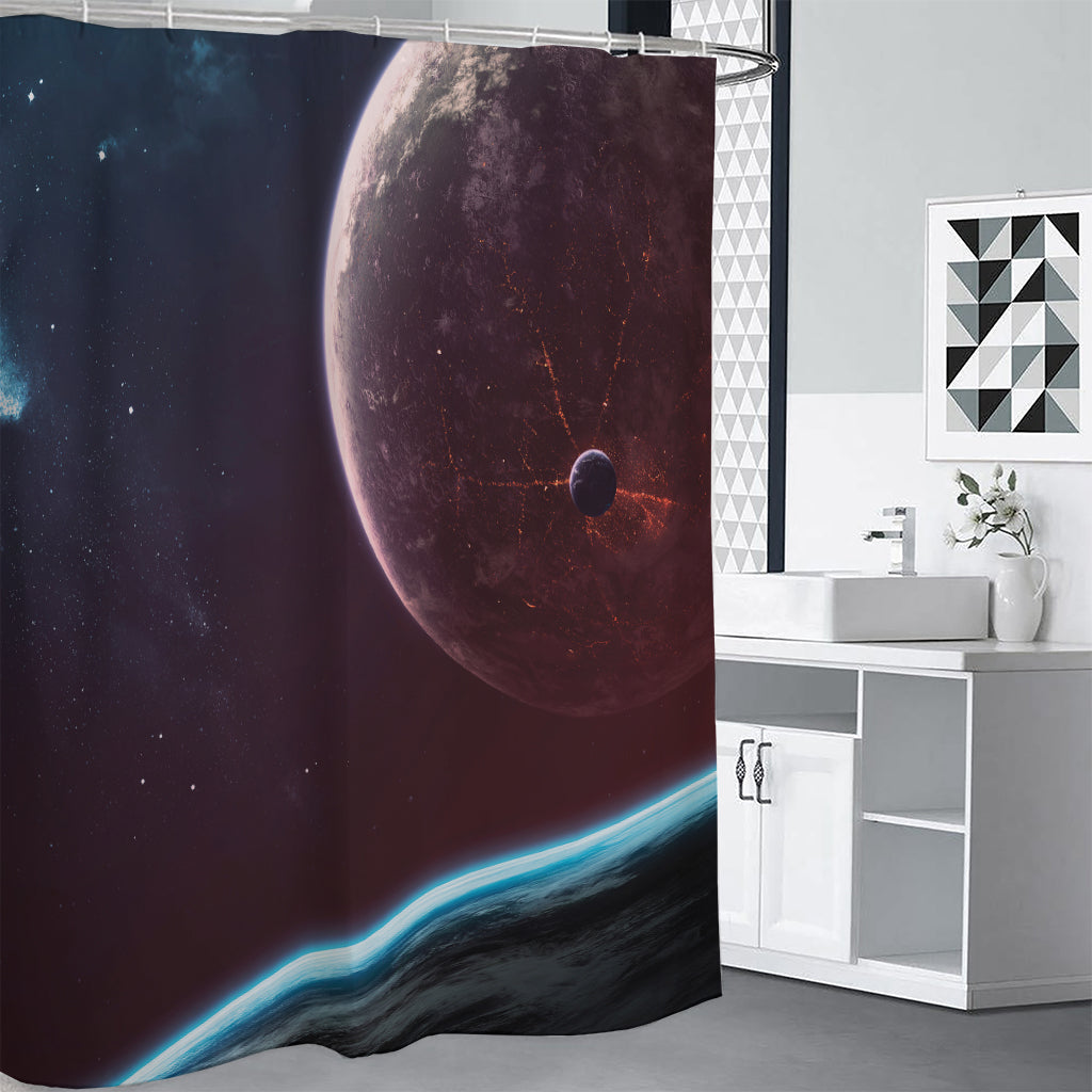 Cosmic Space Print Shower Curtain