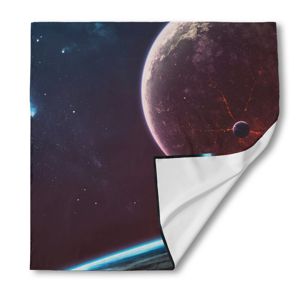 Cosmic Space Print Silk Bandana