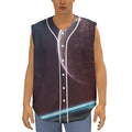 Cosmic Space Print Sleeveless Baseball Jersey