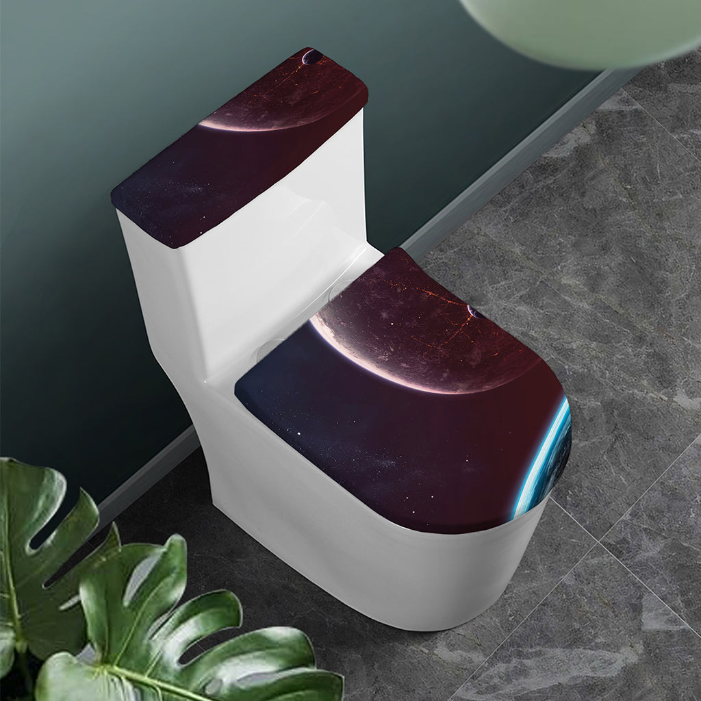 Cosmic Space Print Toilet Lid And Tank Cover Set