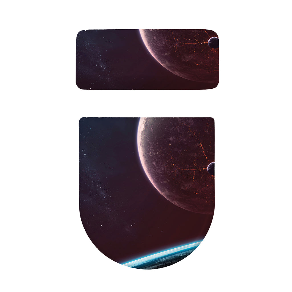 Cosmic Space Print Toilet Lid And Tank Cover Set