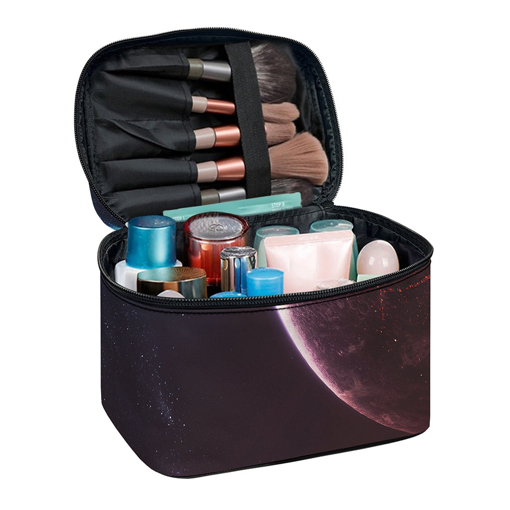 Cosmic Space Print Travel Makeup Bag