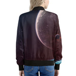 Cosmic Space Print Women's Bomber Jacket
