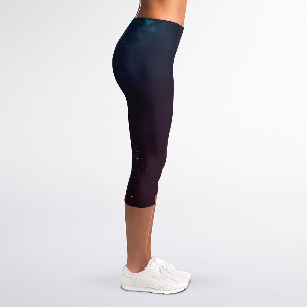 Cosmic Space Print Women's Capri Leggings