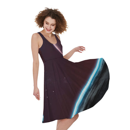 Cosmic Space Print Women's Sleeveless Dress