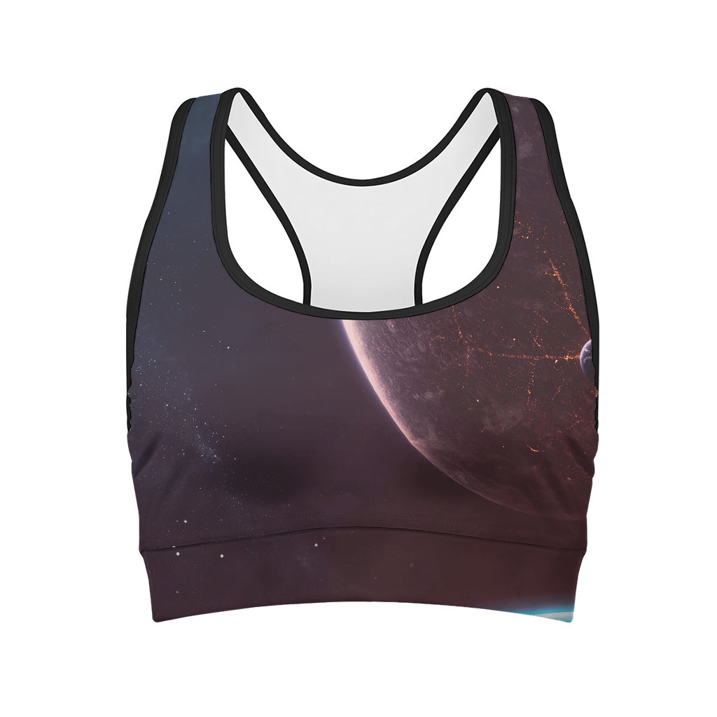 Cosmic Space Print Women's Sports Bra