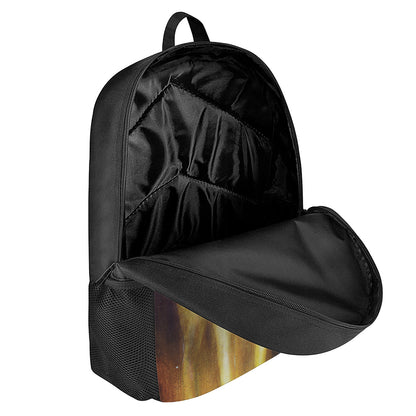 Cosmic Wolf Portrait Print 17 Inch Backpack
