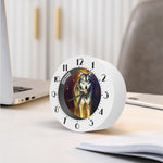 Cosmic Wolf Portrait Print Alarm Clock