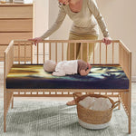 Cosmic Wolf Portrait Print Baby Crib Sheet