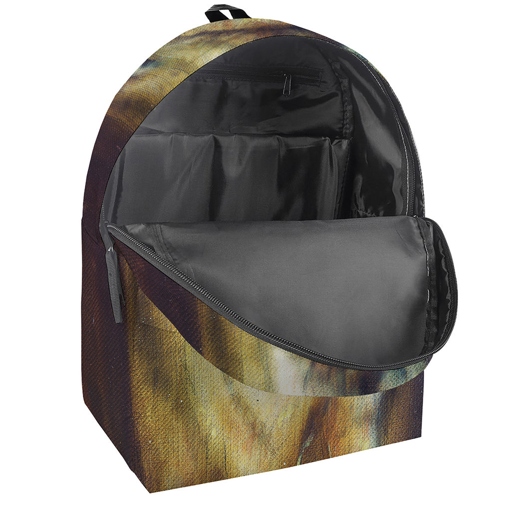 Cosmic Wolf Portrait Print Backpack