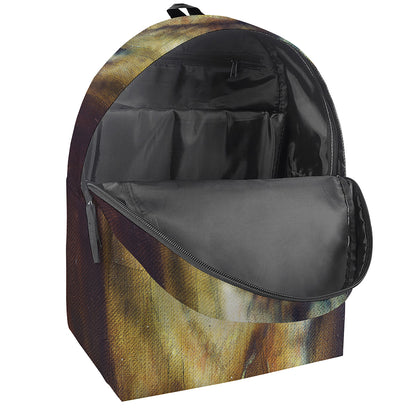Cosmic Wolf Portrait Print Backpack