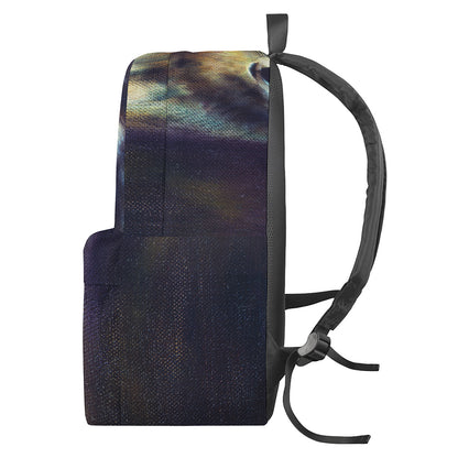 Cosmic Wolf Portrait Print Backpack