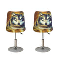 Cosmic Wolf Portrait Print Bar Stool Covers