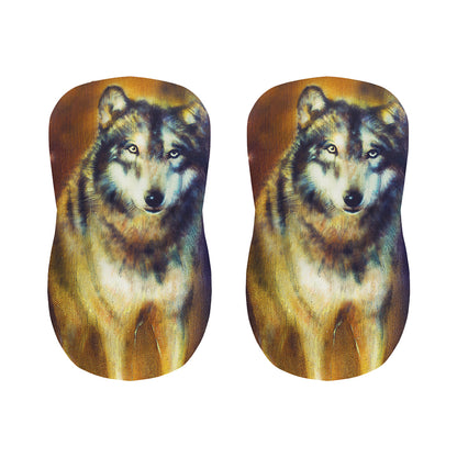 Cosmic Wolf Portrait Print Bar Stool Covers