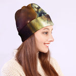 Cosmic Wolf Portrait Print Beanie