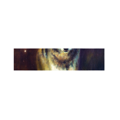 Cosmic Wolf Portrait Print Bed Runner