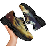 Cosmic Wolf Portrait Print Black Chunky Shoes