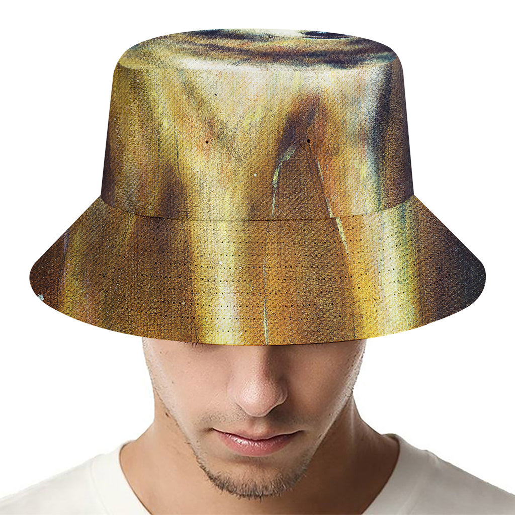 Cosmic Wolf Portrait Print Bucket Hat