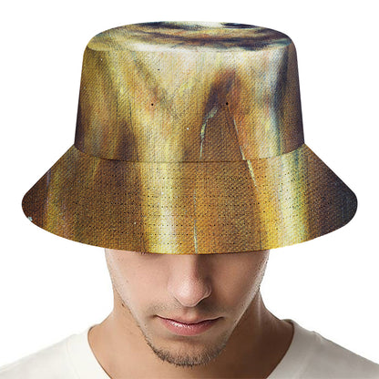 Cosmic Wolf Portrait Print Bucket Hat