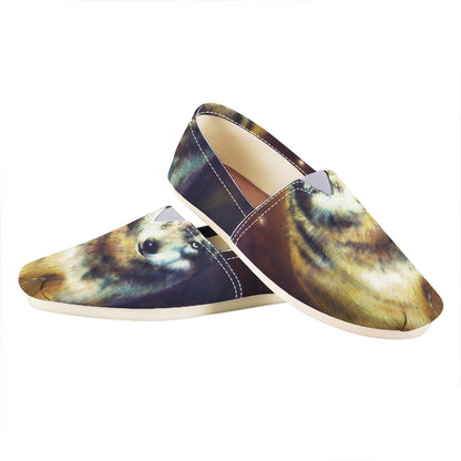 Cosmic Wolf Portrait Print Casual Shoes
