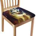 Cosmic Wolf Portrait Print Chair Cushion Cover
