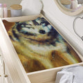 Cosmic Wolf Portrait Print Changing Pad Cover