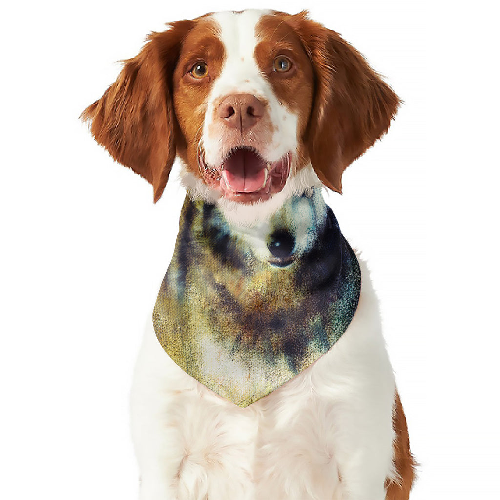 Cosmic Wolf Portrait Print Dog Bandana