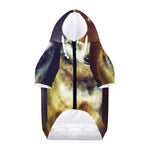 Cosmic Wolf Portrait Print Dog Zip Up Hoodie