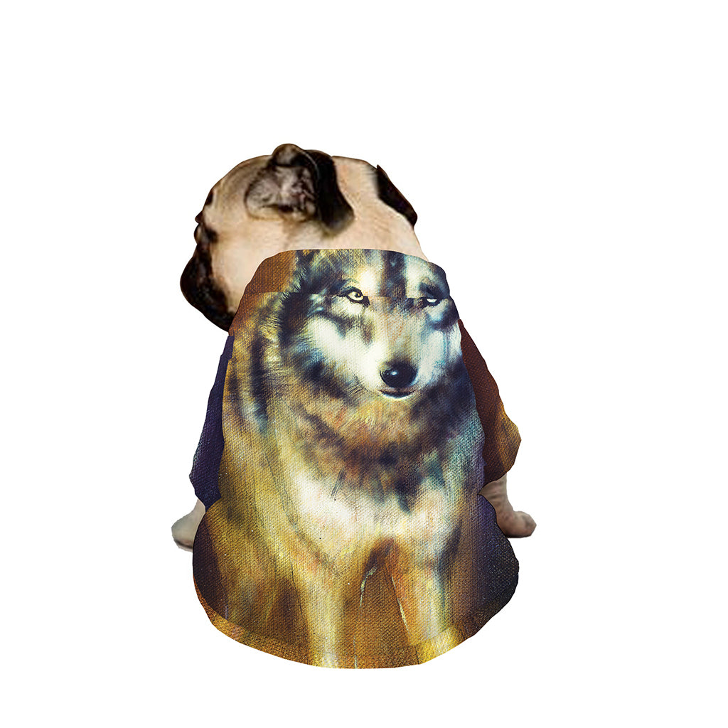 Cosmic Wolf Portrait Print Dog Zip Up Jacket