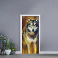 Cosmic Wolf Portrait Print Door Sticker