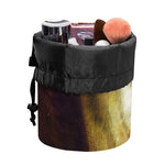 Cosmic Wolf Portrait Print Drawstring Makeup Bag
