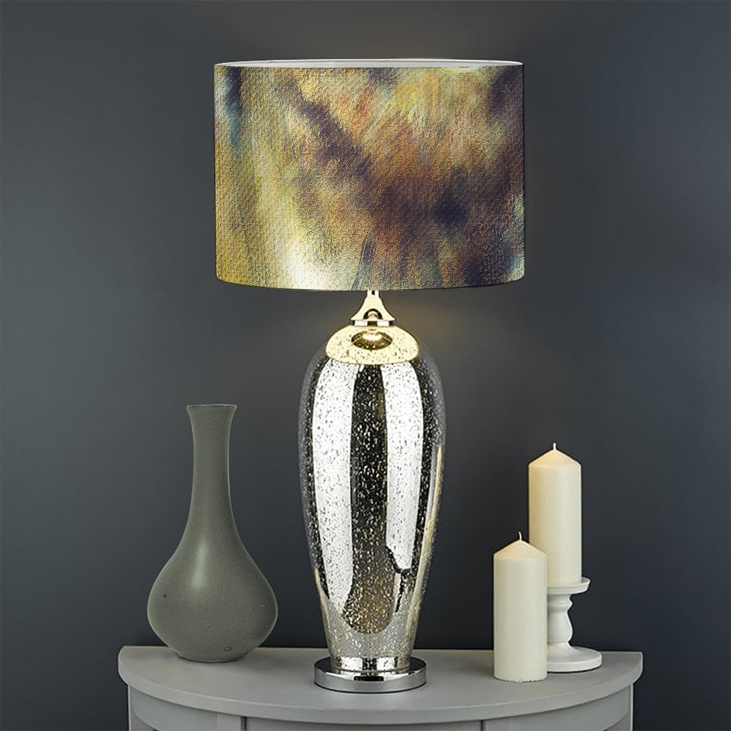 Cosmic Wolf Portrait Print Drum Lamp Shade