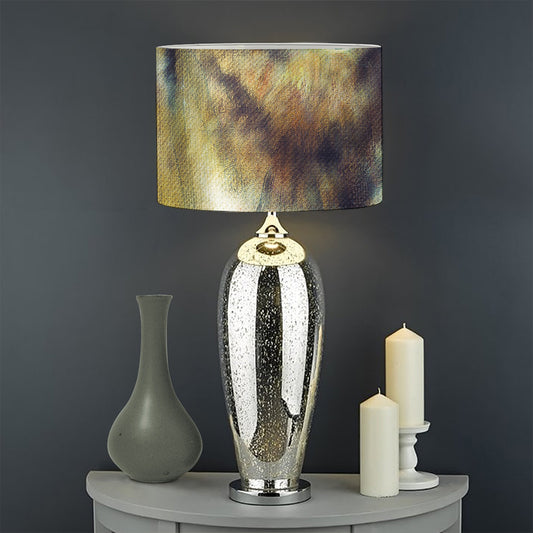 Cosmic Wolf Portrait Print Drum Lamp Shade
