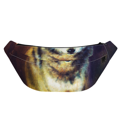 Cosmic Wolf Portrait Print Fanny Pack