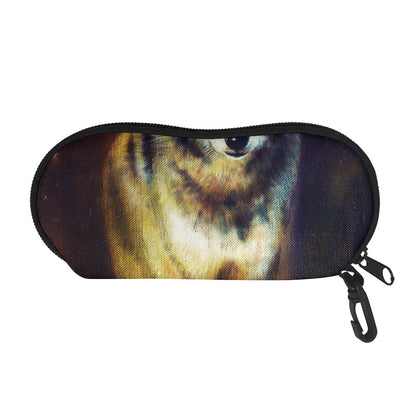 Cosmic Wolf Portrait Print Glasses Case