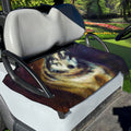 Cosmic Wolf Portrait Print Golf Cart Seat Cover