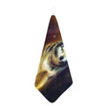 Cosmic Wolf Portrait Print Hand Towel