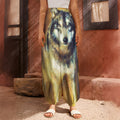 Cosmic Wolf Portrait Print Harem Pants