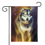 Cosmic Wolf Portrait Print House Flag