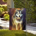Cosmic Wolf Portrait Print House Flag