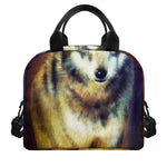 Cosmic Wolf Portrait Print Insulated Lunch Bag