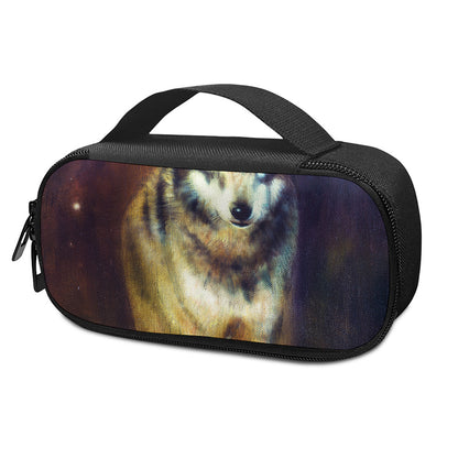Cosmic Wolf Portrait Print Insulin Cooler Travel Case