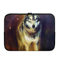 Cosmic Wolf Portrait Print Laptop Sleeve